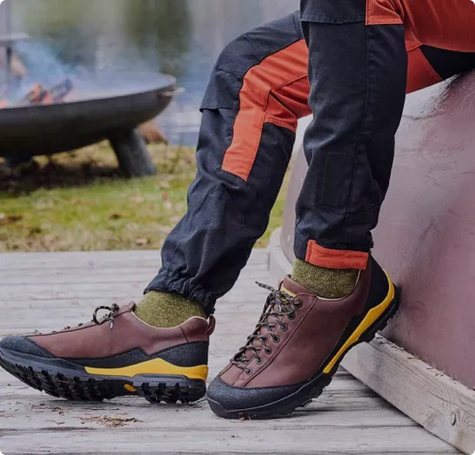 Das Obermaterial der Wanderschuhe