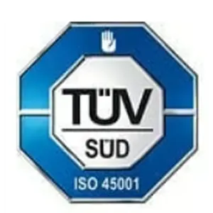 Abbildung der TÜV SÜD Zertifikate ISO 9001, ISO 14001 und ISO 45001 für Qualitäts-, Umwelt- und Gesundheitsmanagement